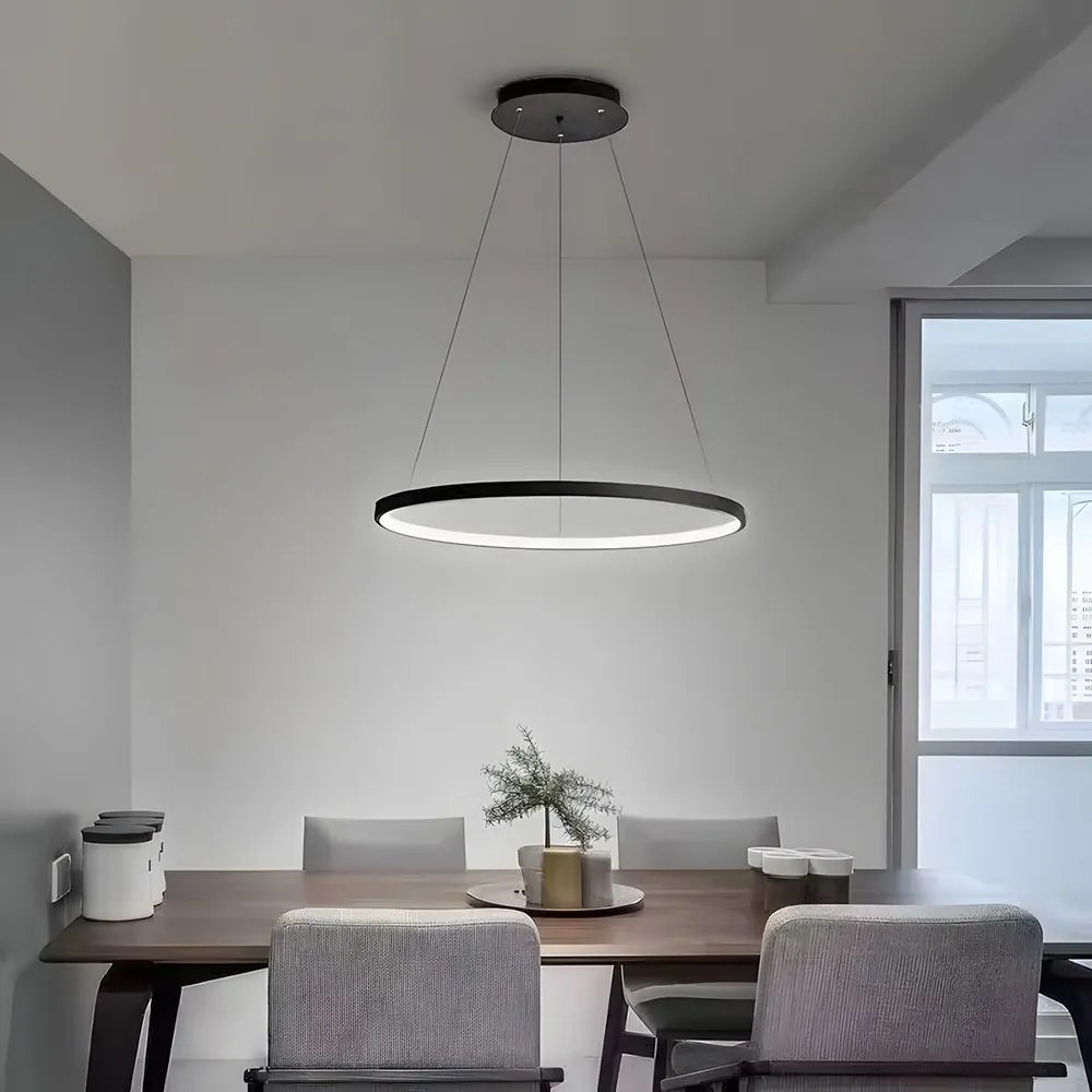 Toolight Toolight, LED stropné svietidlo 40cm, 24W, 3000K, LHJ011-CP, čierna, OSW-60006