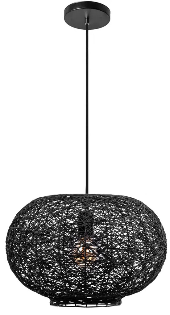 Toolight Toolight, stropné svietidlo 40cm 1xE27 APP1321-1CP, čierna, OSW-02695