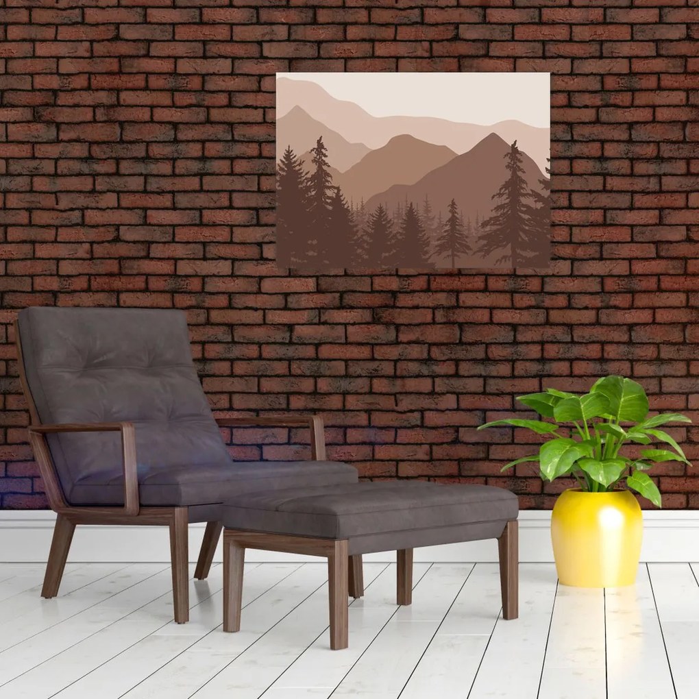 Obraz - Hnedé pohorie N⁰2 (70x50 cm)