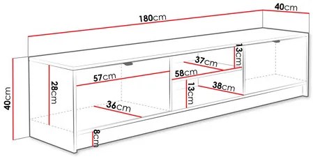 TV skrinka/stolík Rozoma 2K (piesková béžová). Vlastná spoľahlivá doprava až k Vám domov. 1122887