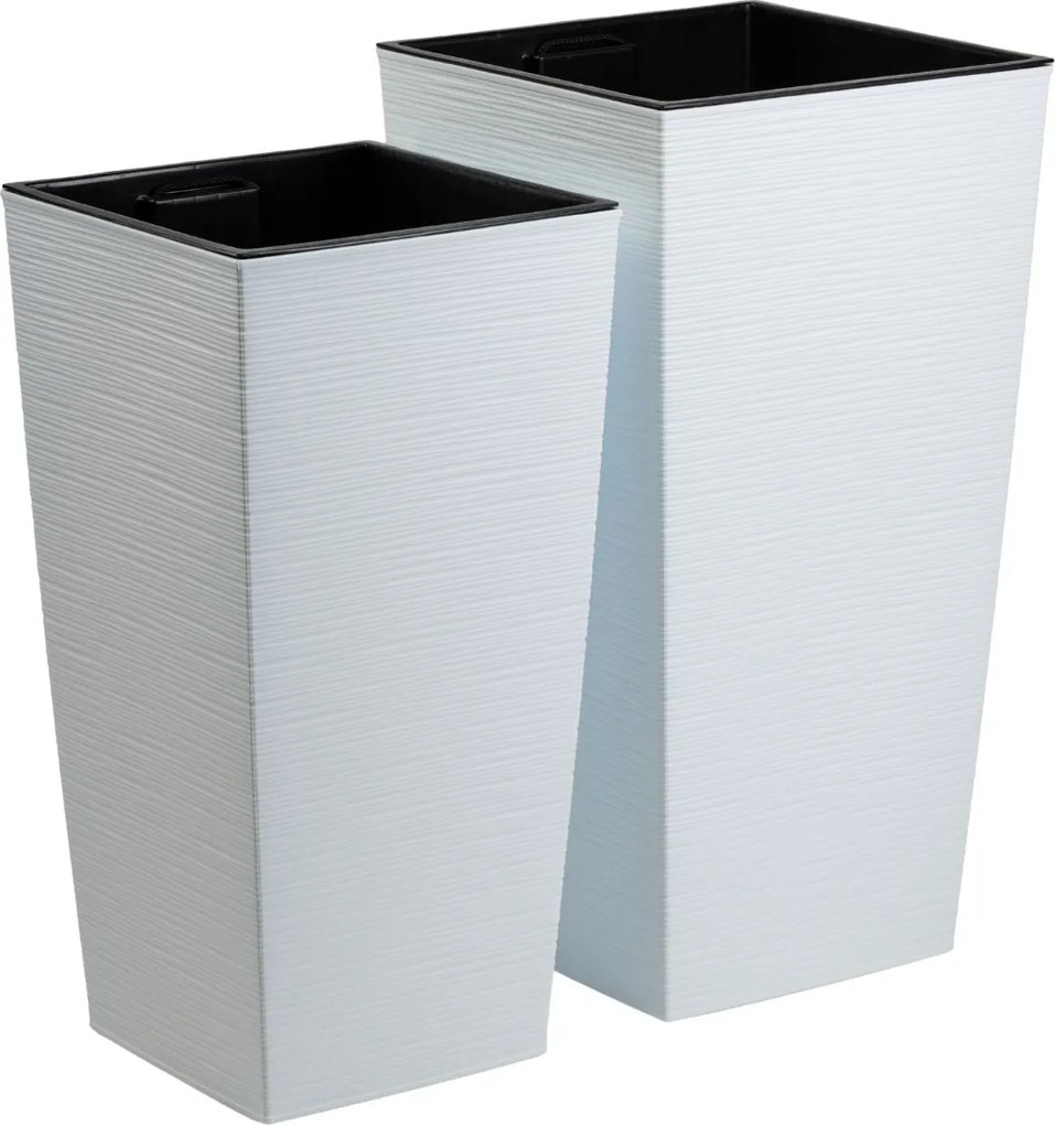 PLASTOVÝ KVETINÁČ PORTO RIFLO 57X29,5X29,5 CM BIELA