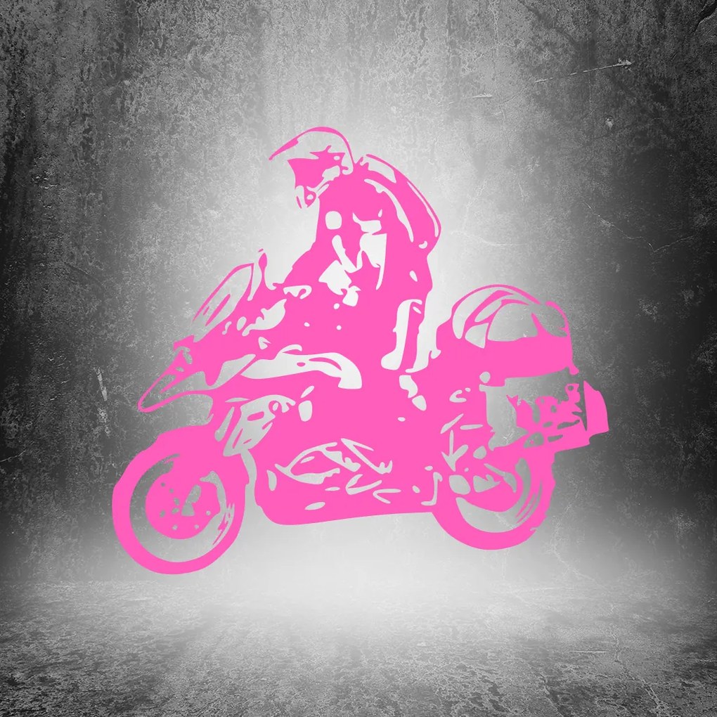 Veselá Stena Samolepka Motorka BMW GS Enduro Farba: hnědá, Veľkosť: 40 x 36 cm