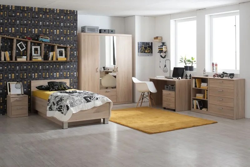 Šatníková skriňa Mega 141, dub sonoma