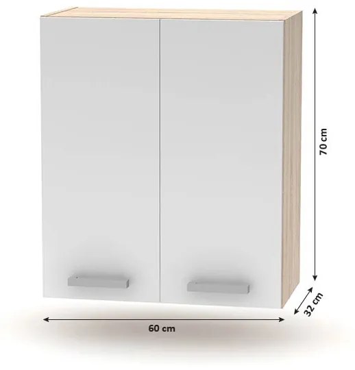 Horná kuchynská skrinka NOPL-007-OH Noliana (biela + dub sonoma). Vlastná spoľahlivá doprava až k Vám domov. 1015411