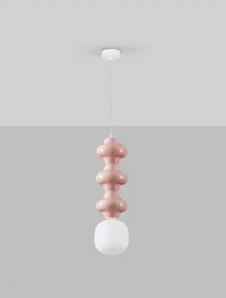 LED ružovo-biele moderné svietidlo Clio 3