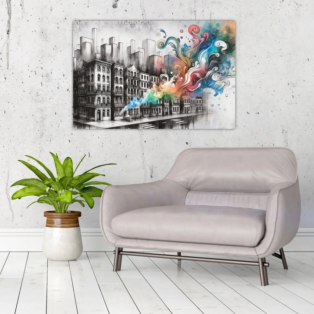 Obraz - Priemyselný život (90x60 cm)