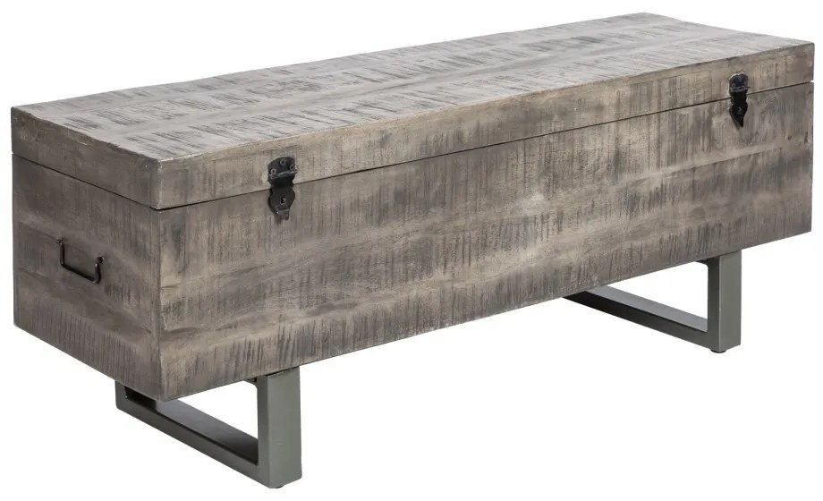 Konferenčný stolík - truhlica Unity Loft 115 cm sivé mango