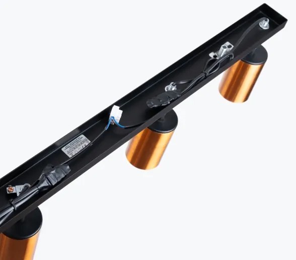 Sollux SL.1379 - Bodové svietidlo WINX 4xGU10/10W/230V čierna/meď