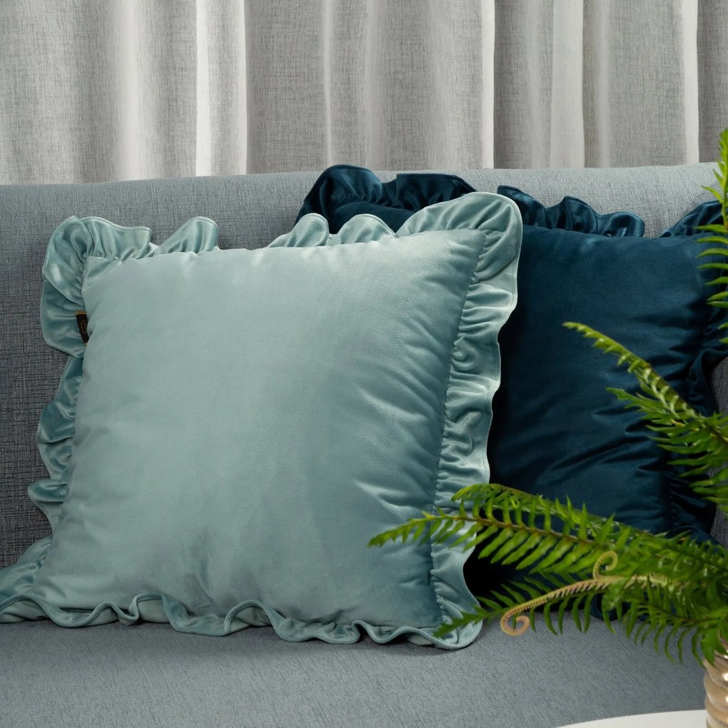 DEKORAČNÁ OBLIEČKA NA VANKÚŠ BRENDA 45X45 CM TMAVOSIVÁ