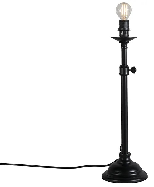 Klasická stolná lampa čierna nastaviteľná bez tienidla - Accia