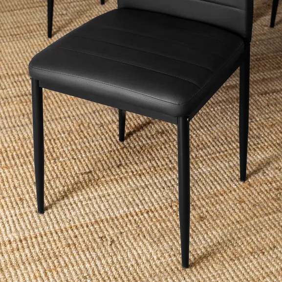 Stolička ROZZANO čierna ekokoža