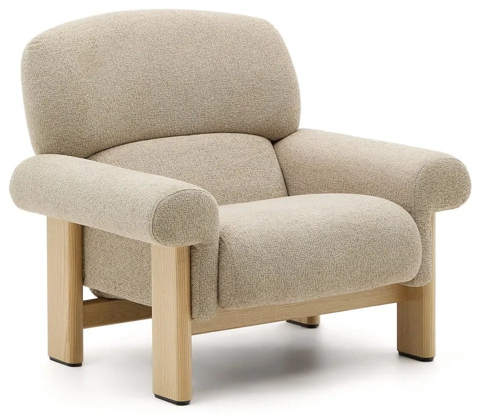 Béžové ženilkové kreslo Nema – Kave Home