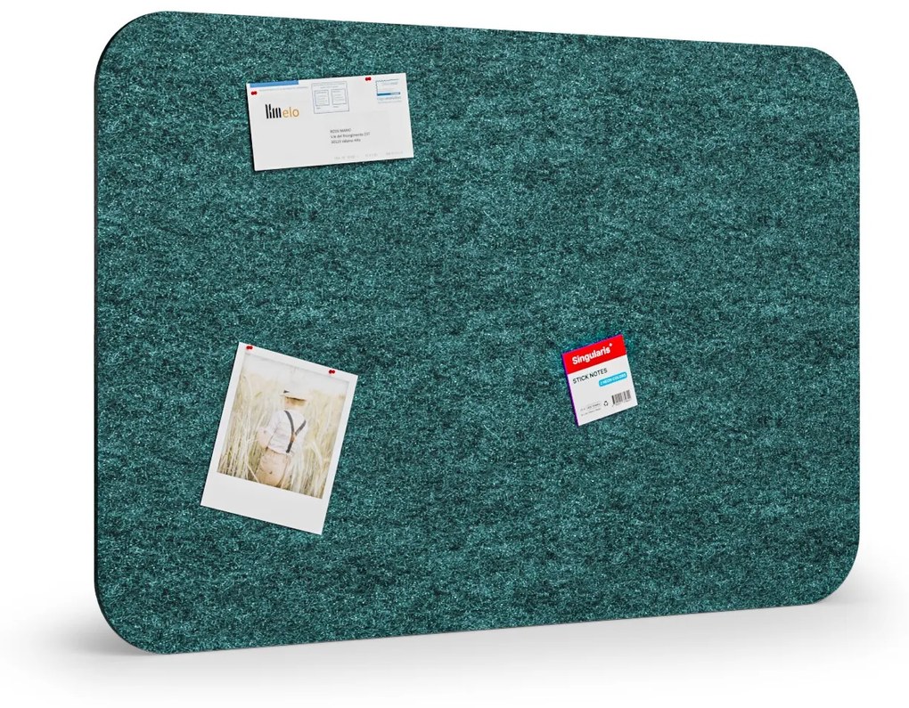 Akustická nástenka 120x80 cm, okrúhle rohy, tmavo zelená