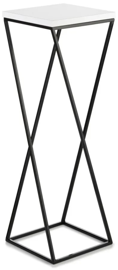 Kvetinový stojan LOFT I 70 cm čierny/biely