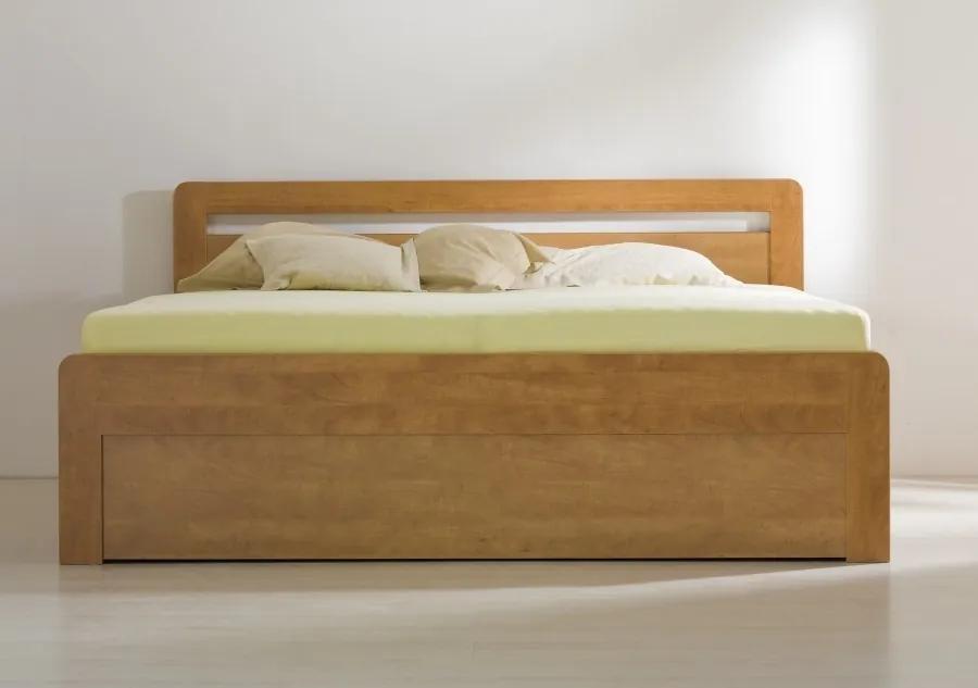 BMB MARIKA KLASIK - masívna dubová posteľ s úložným priestorom 160 x 200 cm, dub masív