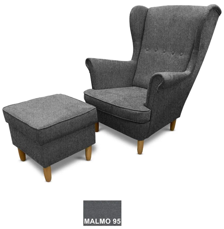 KRESLO UŠIAK TOBY + PODNOŽKA