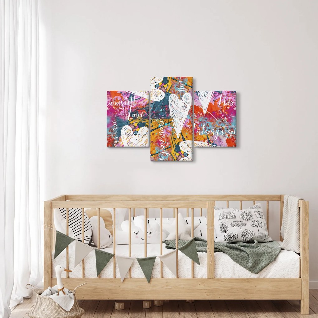 Obraz - Srdce na abstraktnom pozadí (90x60 cm)