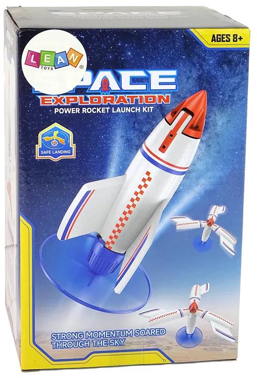 Lean Toys Lietajúca raketa – 21cm biela