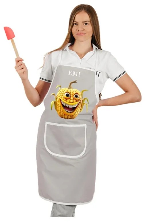 Kuchynská zástera Corny EMI, sivá