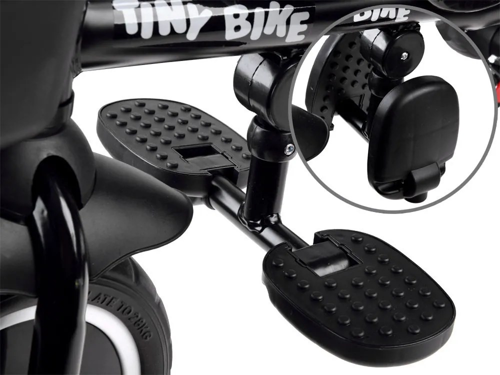 Detská trojkolka Tiny Bike 3 v 1 so strieškou, otočná SP0650 sivá