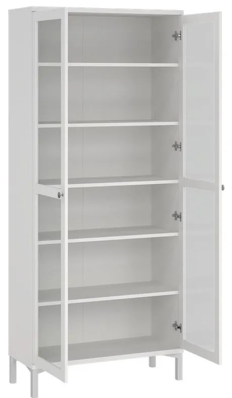 Biela vitrína 89x203 cm Roma – Tvilum