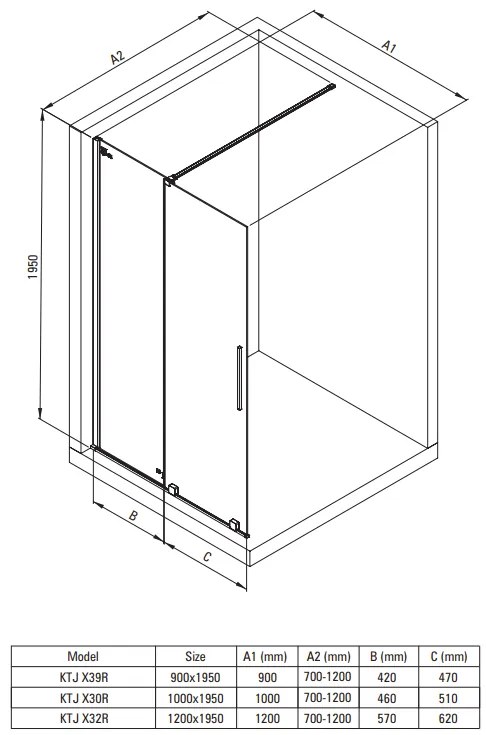 Deante Jasmin, Walk-in posuvná sprchová zástena 900x1950 mm, 6mm číre sklo s ActiveCover, chrómový profil, DEA-KTJ_039R