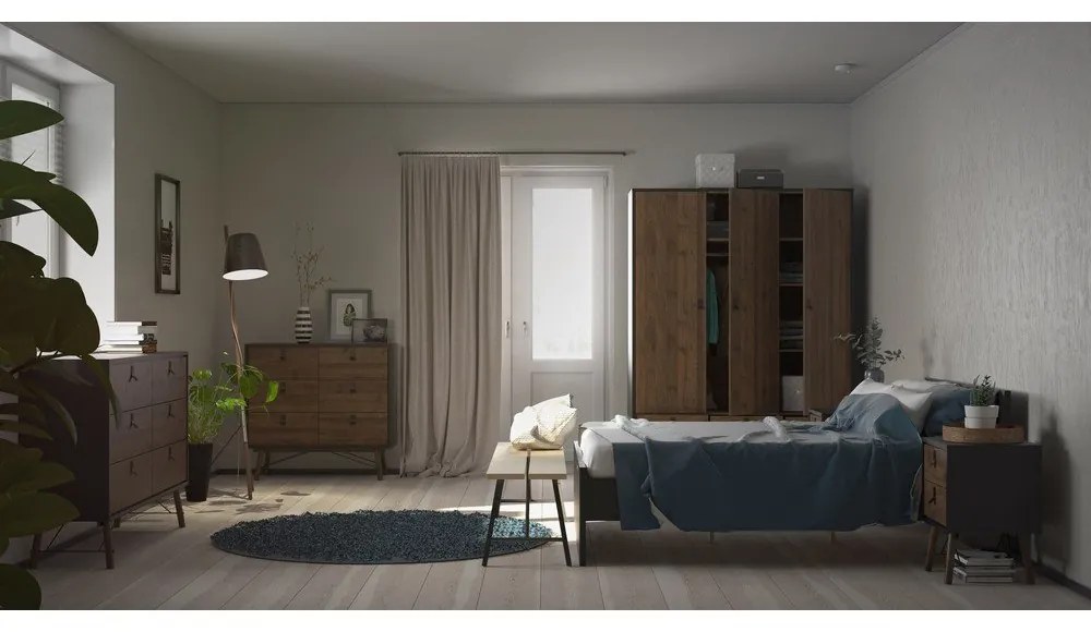 Tmavohnedá komoda Tvilum Ry, 102 x 95 cm