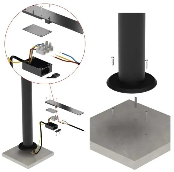 LED Vonkajšia flexibilná lampa NIKA LED/12,5W/230V IP44 50 cm