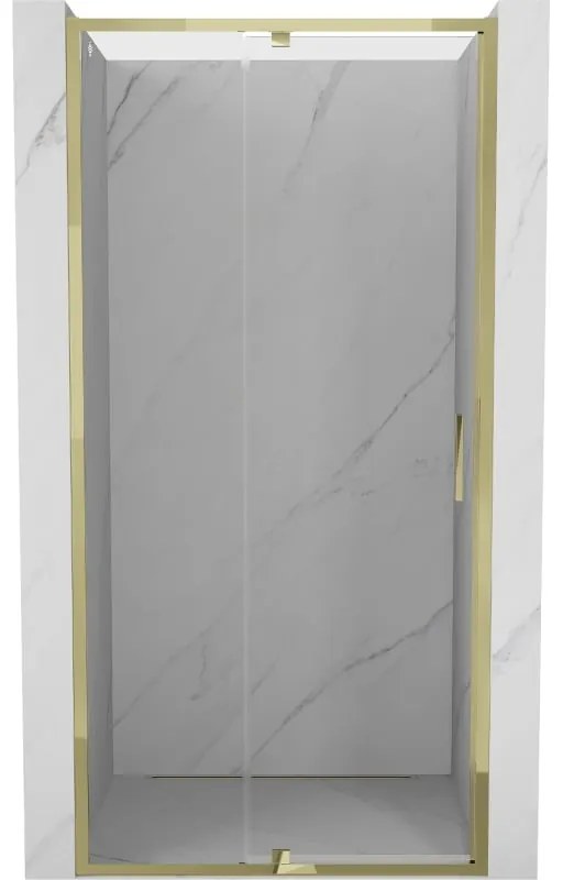 Mexen Exo, výklopné sprchové dvere 120 cm, číre sklo, zlatá, 819-120-000-50-00