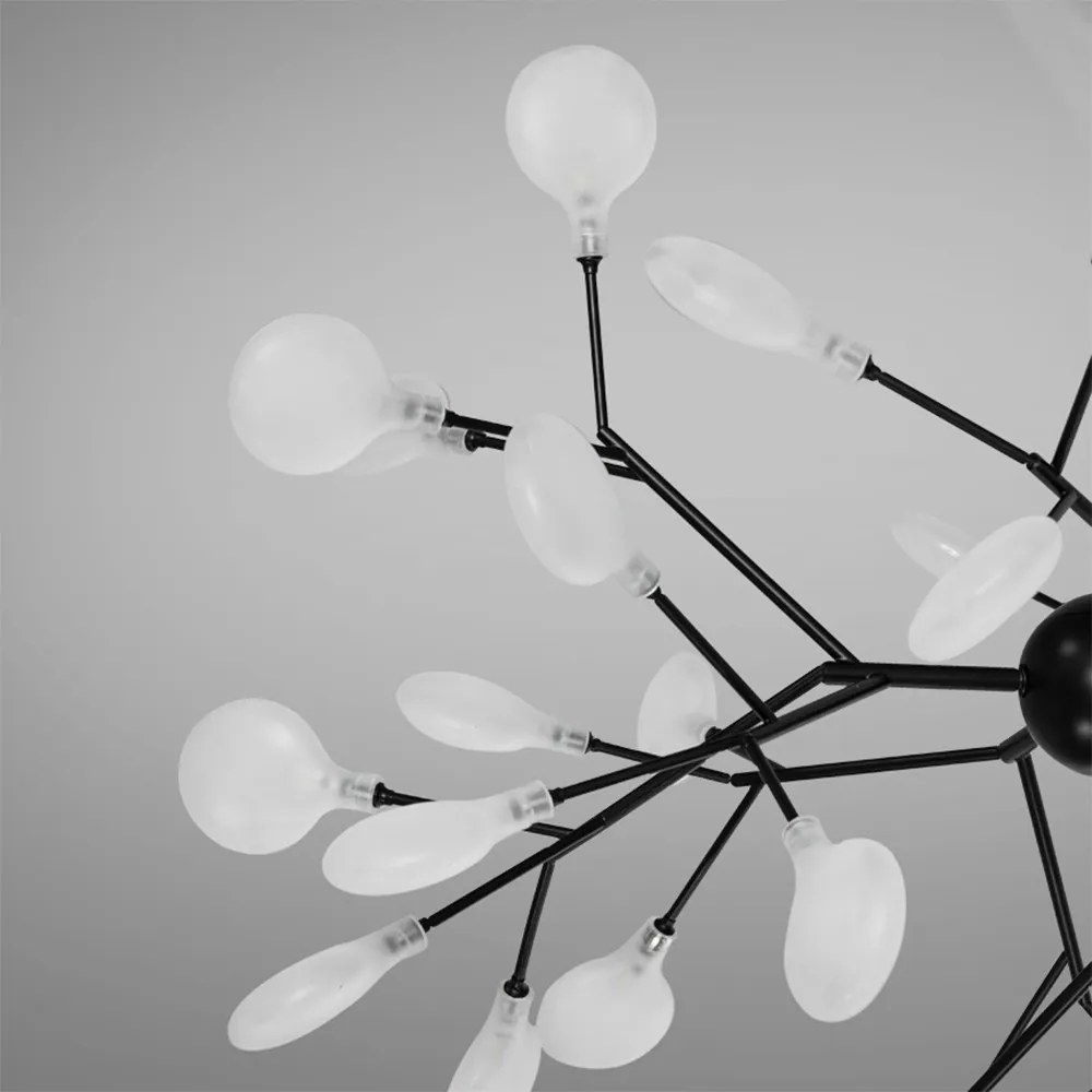 Závesná lampa La Belle XXXX čierna/biela