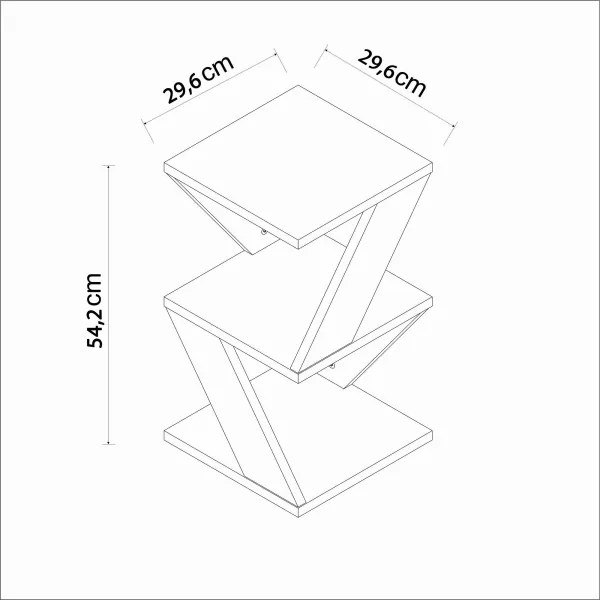 Polica ALVINA čierna