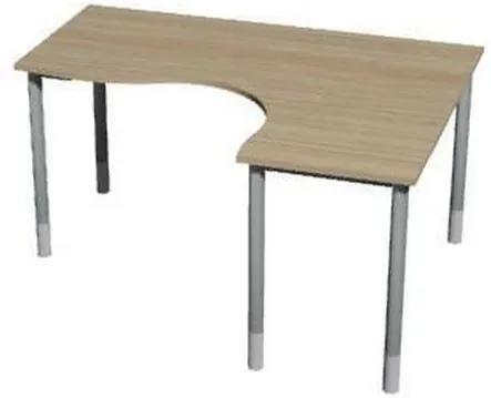 Roh kancelársky stôl Gemi line, 180/80 x 140/65 x 70 E 90 cm, pravé vyhotovenie, svetlé drevo
