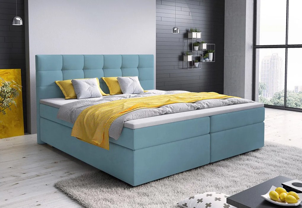 Čalúnená posteľ boxspring GLOSE - cosmic 10 / 180x200 / bez vrchného matraca