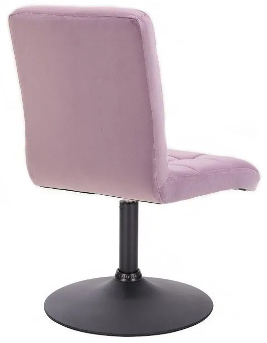 LuxuryForm DESIGN Stolička TOLEDO VELUR na čiernom tanieri - levanduľa