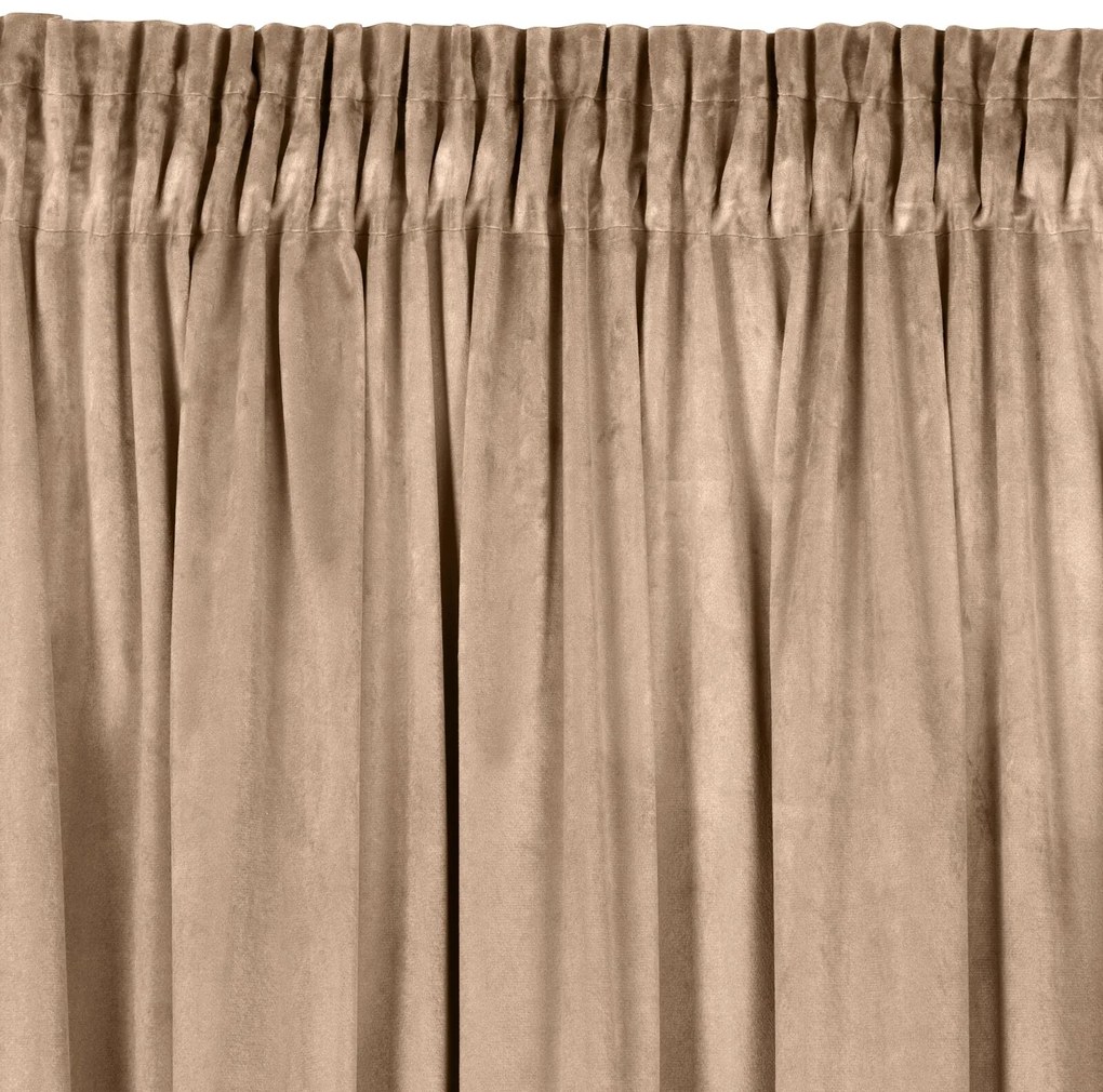 ZATEMŇOVACÍ ZÁVES NA PÁSKE ROSA 140X270 CM TMAVOBÉŽOVÁ