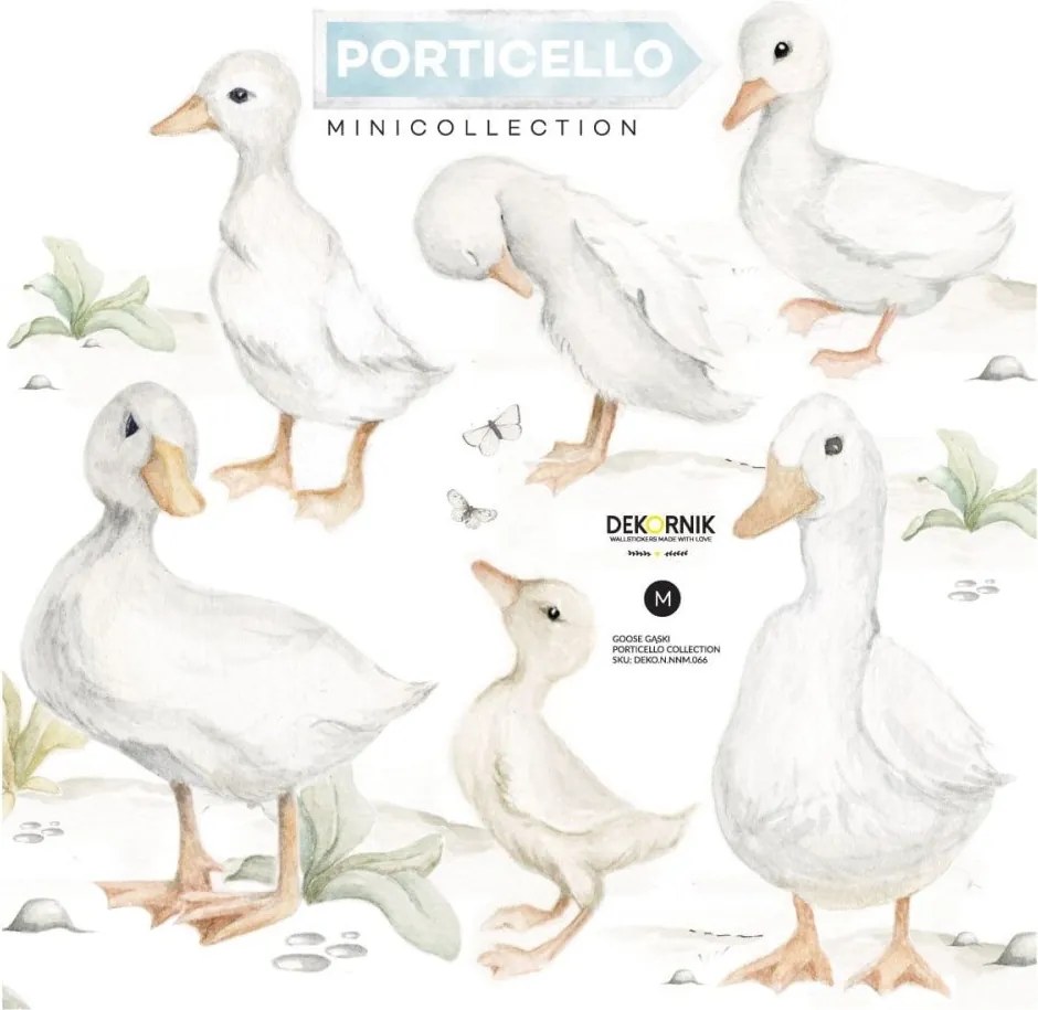 Samolepka do detskej izby malej husi 50x50cm