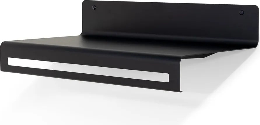 Čierny kovový nástenný vešiak s poličkou 60 cm Sway – Spinder Design
