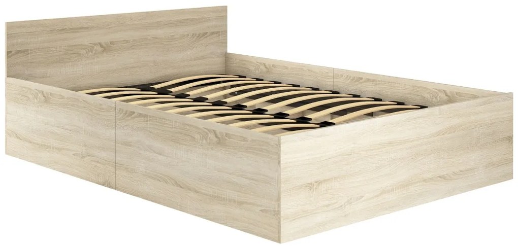 Posteľ CLP 100x200 cm s roštom dub sonoma