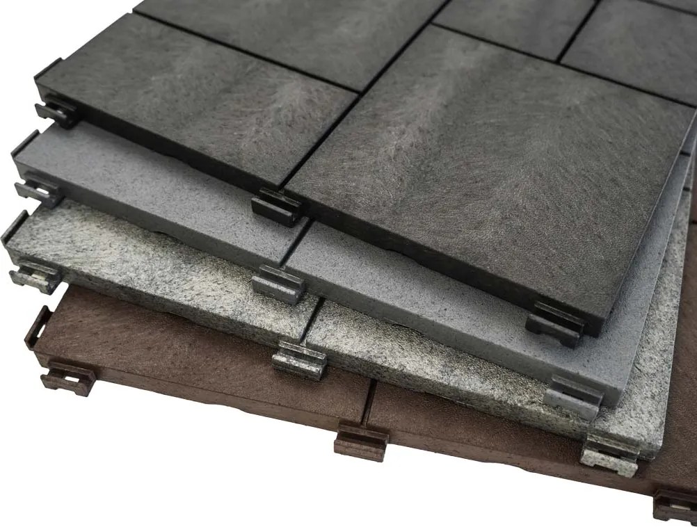 Gumová dlaždica STONE MOSAIC 30 x 30 cm, hnedá MHEU5100589