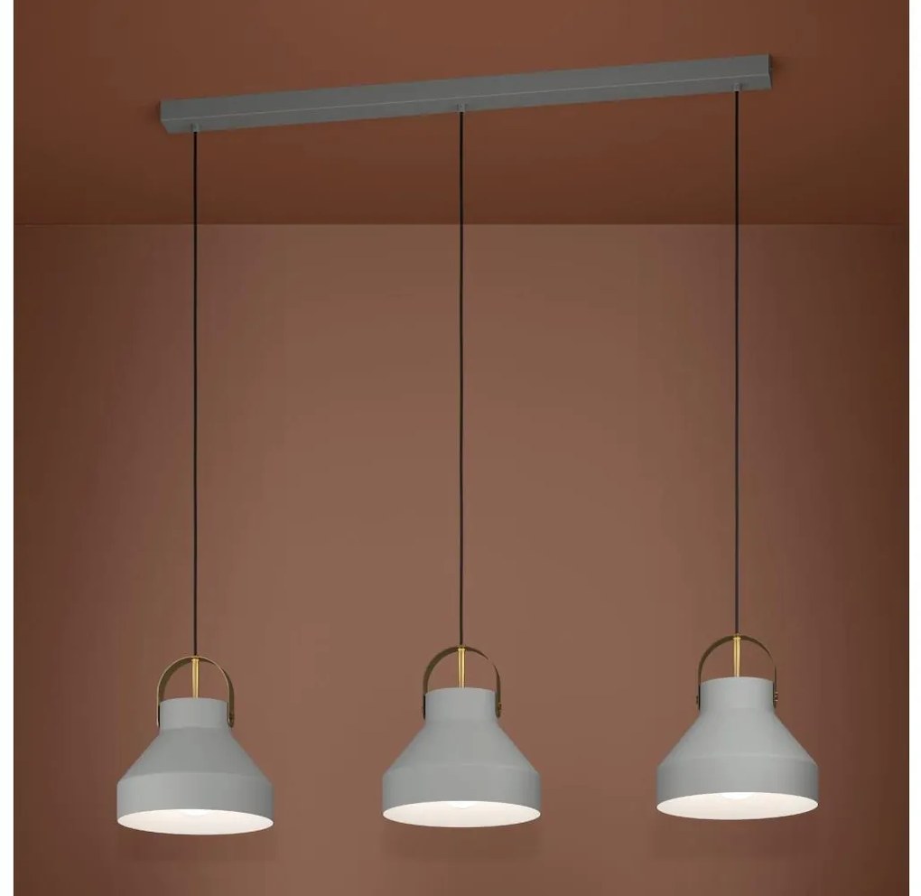 Eglo 390227 - Luster na lanku ESTEPONA 3xE27/40W/230V šedá