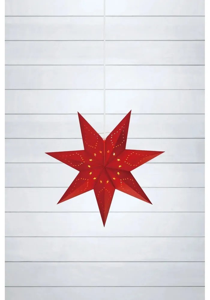 Červená závesná vianočná svetelná dekorácia Saturnus – Markslöjd