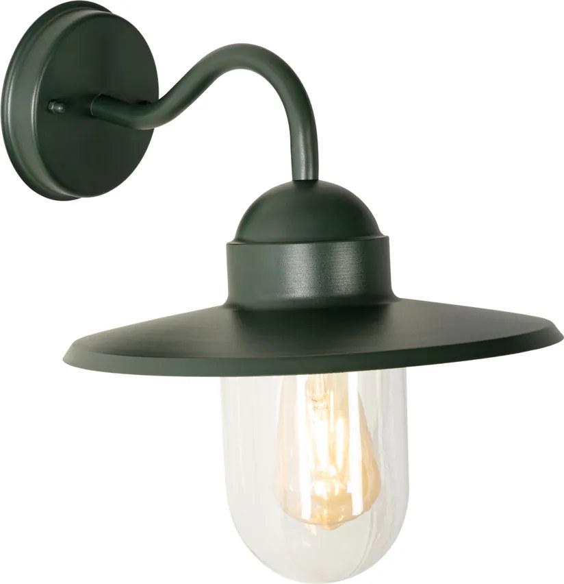 Moderné vonkajšie nástenné svietidlo tmavozelená IP44 - Kansas