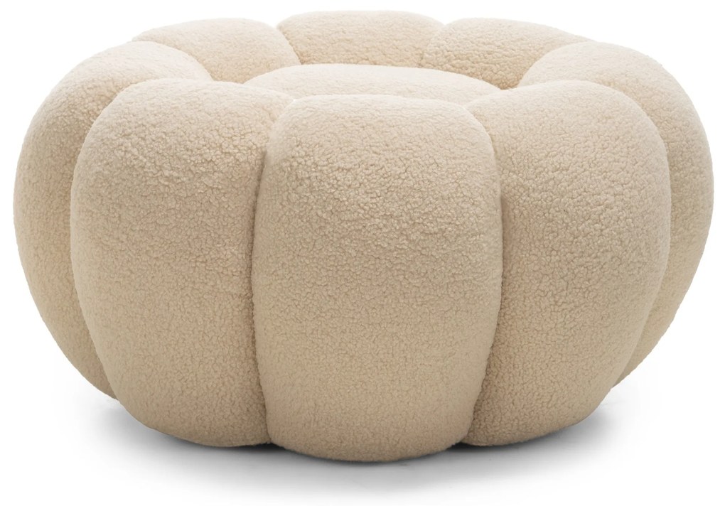 Čalouněný taburet Perugia bouclé béžový