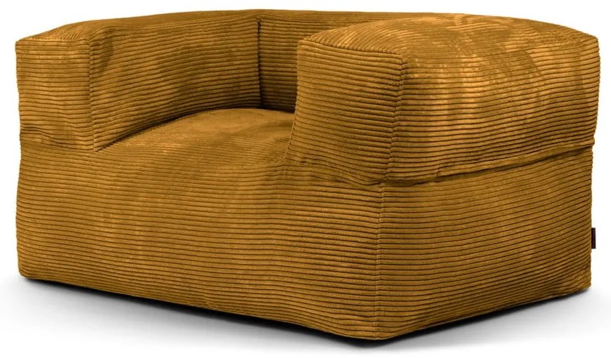 Menčestrový sedací vak v horčicovej farbe MooG – SLOWDOWN