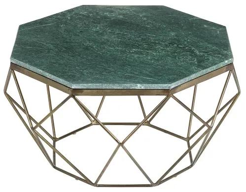Konferenčný stolík Diamond s mramorom zelený