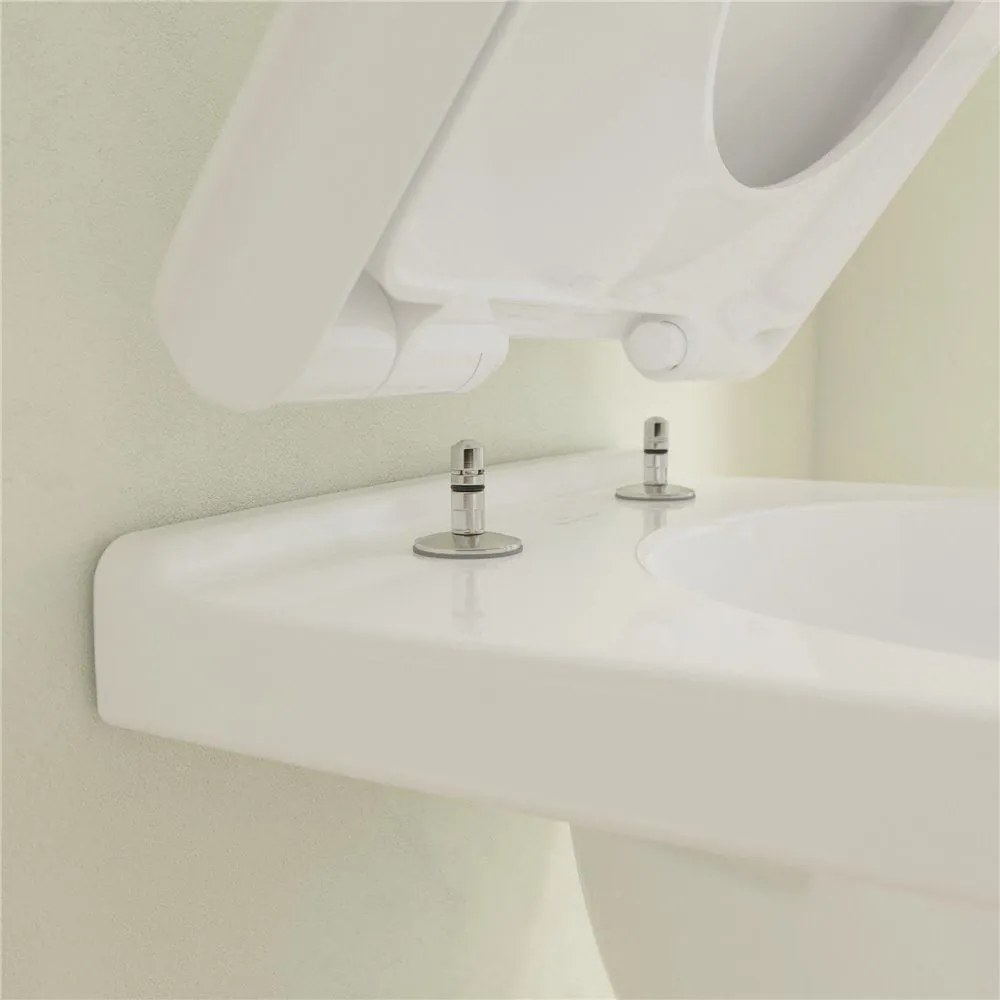 VILLEROY &amp; BOCH ViCare samostatne stojace WC (zvýšené) s hlbokým splachovaním bez vnútorného okraja, 355 x 480 mm, biela alpská, 4683R001