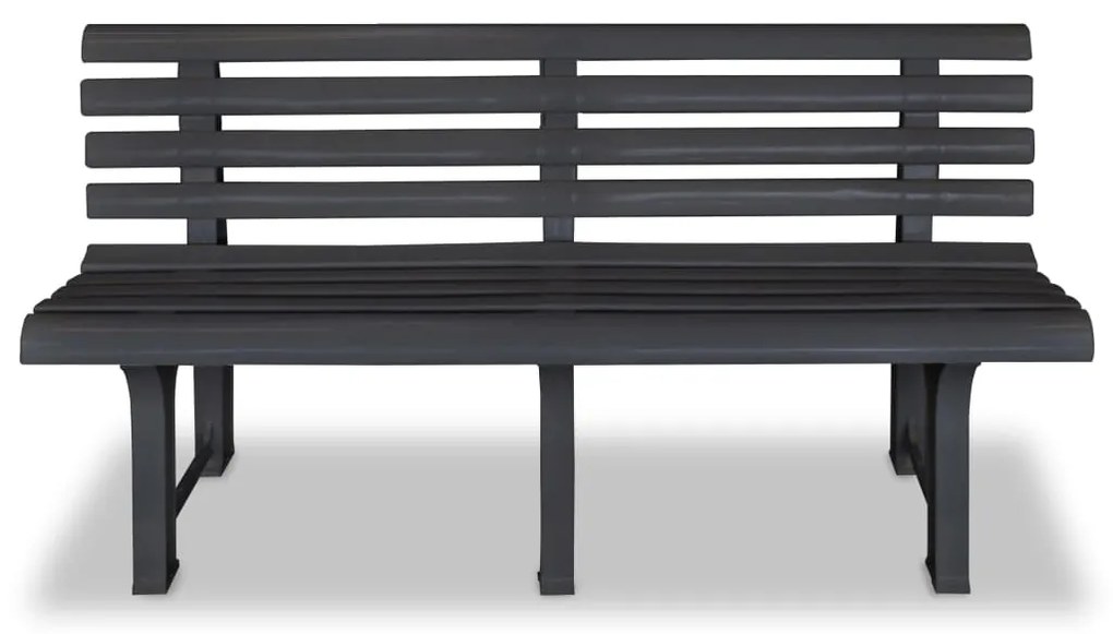 vidaXL Záhradná lavička 145,5 cm, plast, antracitová