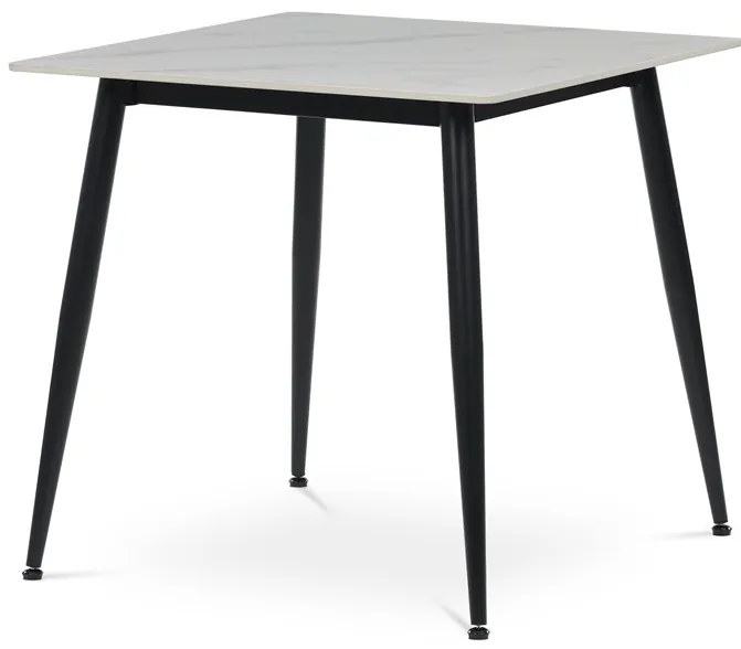 Autronic BONTEC Jídelní stôl 80x80cm, keramika, mramor, HT-398M GREY Farba: Šedá
