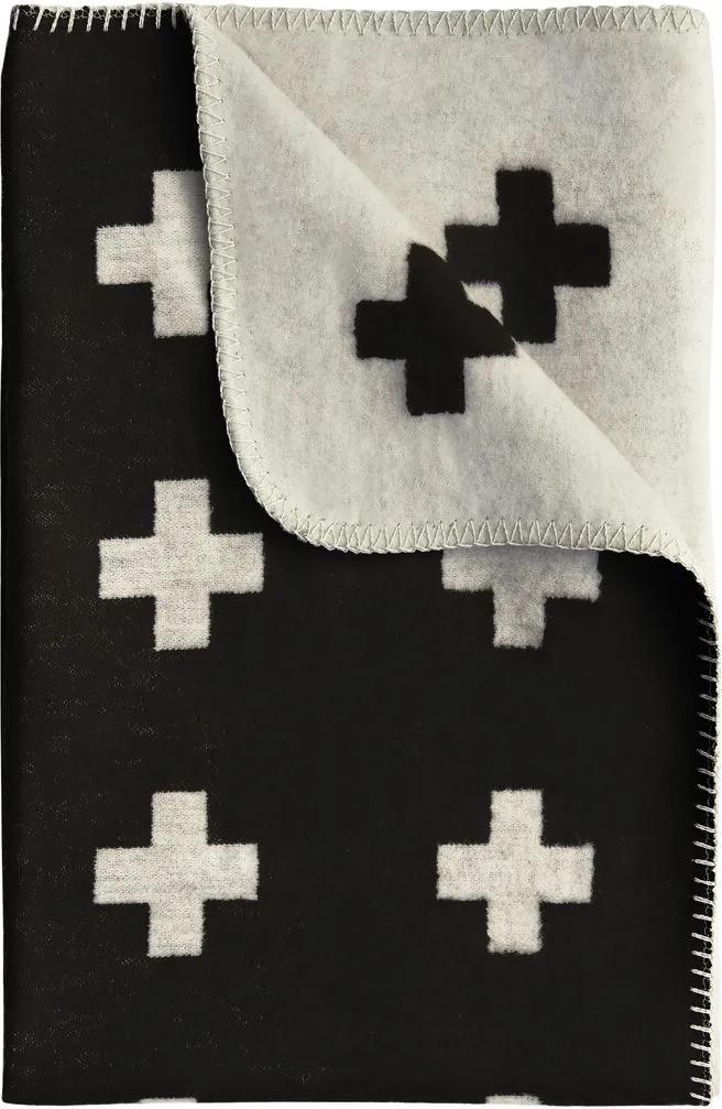 Pia Wallén Deka Cross Blanket Black 160x240