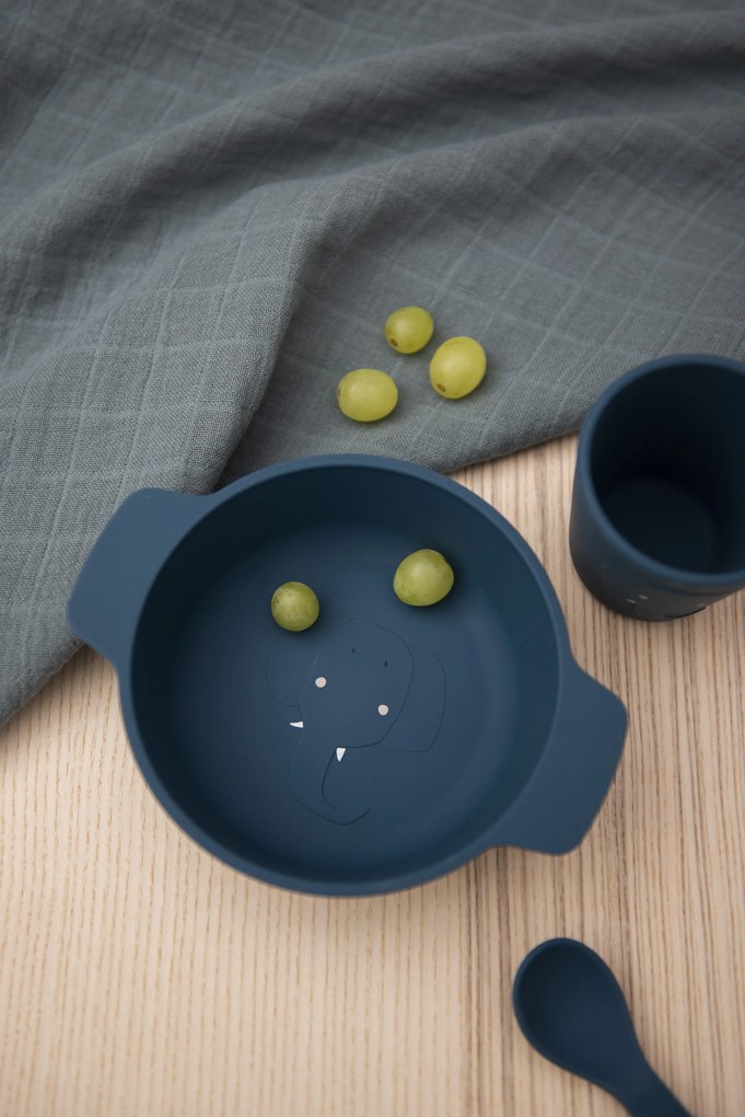 Detská silikónová miska Mrs. Elephant